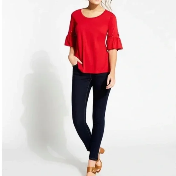 Michael Kors Izzy Skinny Dark Wash Stretch Jeans - Picture 13 of 13